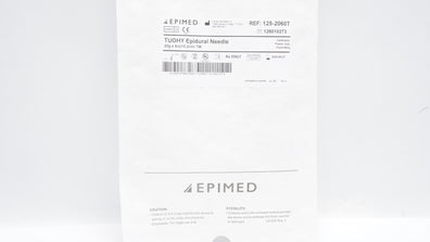 EPIMED 125-2060T Tuohy Epidural Needle, 20g x 6.0inch  TW